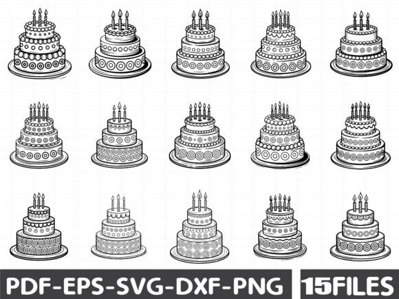 Cake SVG Bundle: Graphics and Illustrations for Crafters