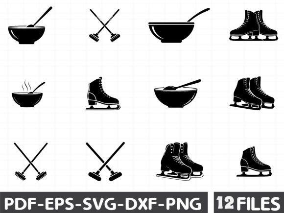 Curling Sports Equipment Graphics and Illustrations Review