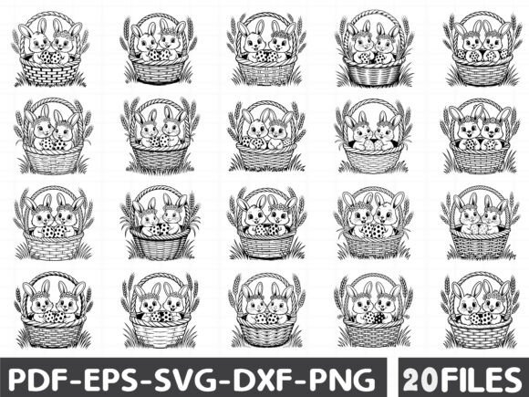 Easter Bunny Clipart Floral Basket Review