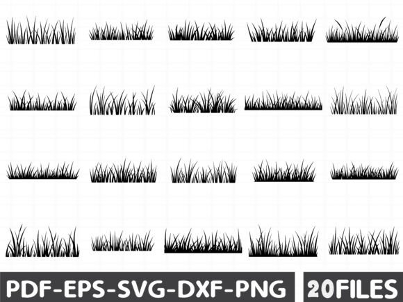 Grass Svg Bundle, Grass Silhouettes: Essential Graphics & Illustrations