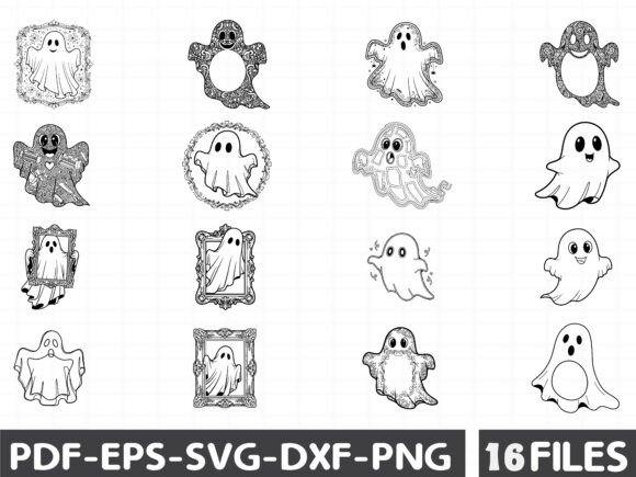 Halloween Boo Jee Ghost Hand-Drawn Frame Graphics & Illustrations Review