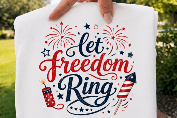 Let Freedom Ring PNG: A Graphic Design Asset for Modern Illustrations