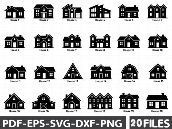 Set of House Silhouettes Collection: Graphics for Real Creators