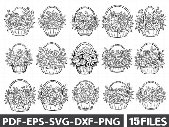 Spring Floral Bouquet Graphics for Editorial Illustrations