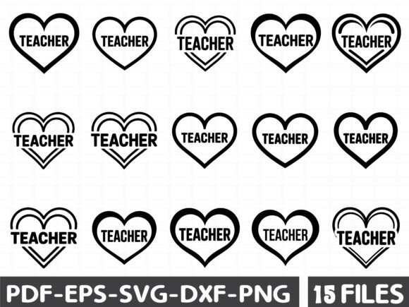 Teacher Candy Heart Svg: Graphics & Illustrations for Crafters