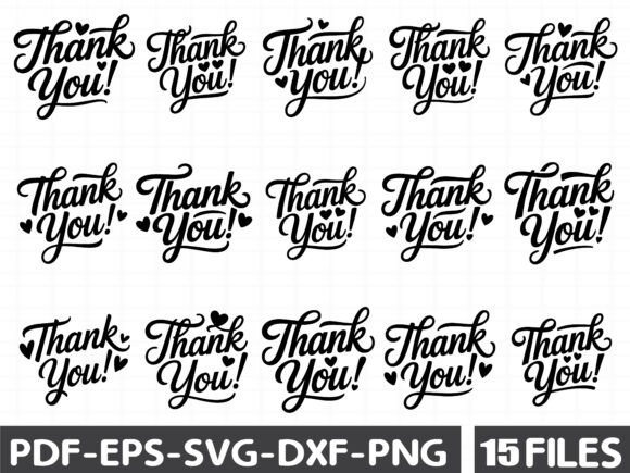 Thank You SVG Bundle: Graphics & Illustrations for Publishers