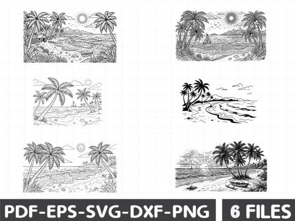 Tropical Beach SVG: A Fresh Graphic Design Asset for Sellers